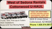 uhaul sedona|west sedona rentals cottonwood az.